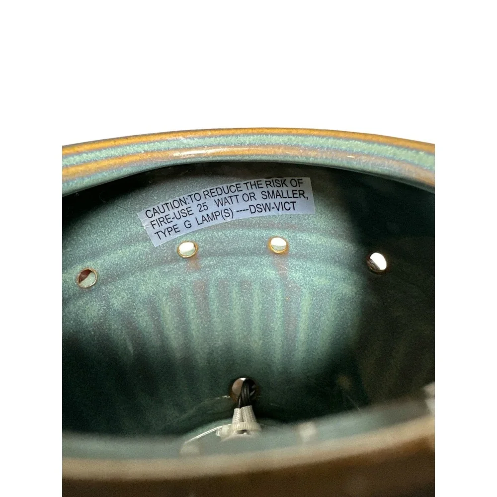 SCENTSY VICTORIA (Teal w/ Flower Seal) Full-Size Wax Warmer RETIRED *MISSING TOP